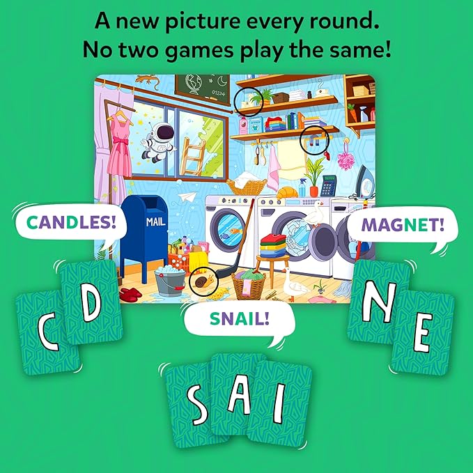 Skillmatics Board & Card Game – Who Saw What? in 60 Seconds, Memory Game for Kids, Teens & Adults, Fast-Paced Family Game Night Fun, Quick-Thinking Party Game, Gift for Ages 7, 8, 9 & Up