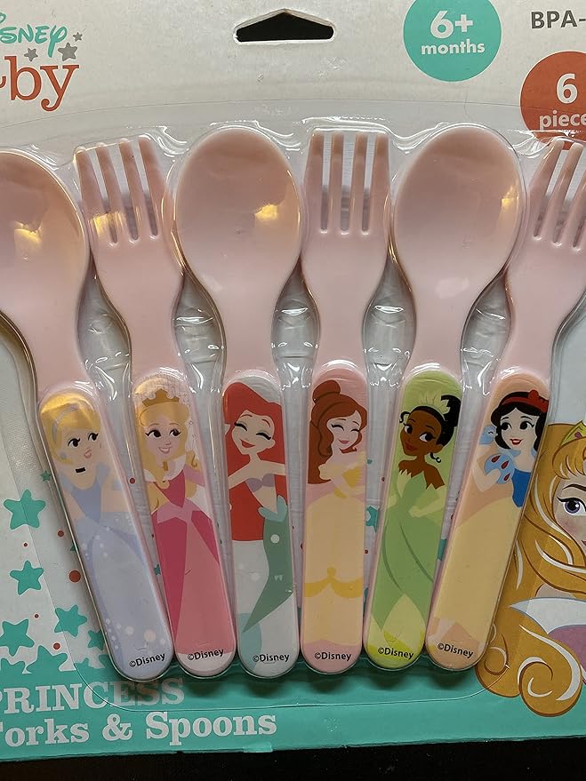 Disney Baby Princess Forks & Spoons 6 Piece Set
