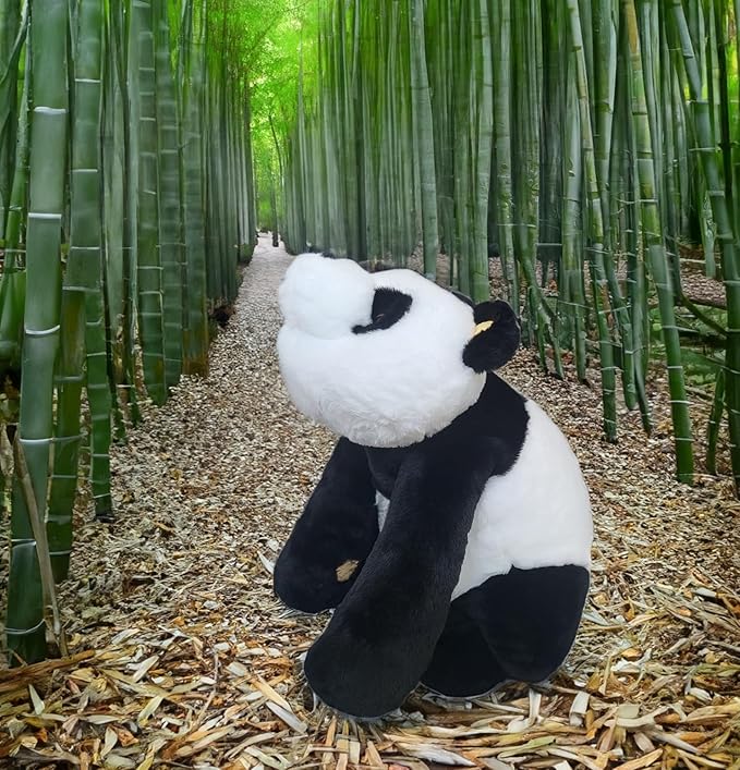 FoxVilla 4lbs Panda Weighted Stuffed Animals, 24 inch Weighted Plush Stuffed Animals for Adults, Cute Soft Weighted Plush Throw Animal Pillow Toy, Birthday Gifts for Adults Kids