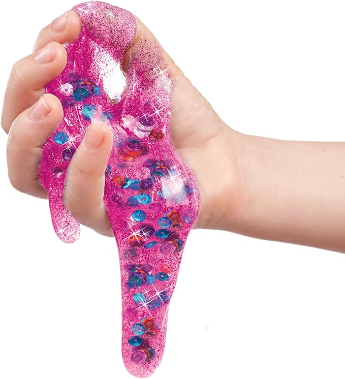 CRA-Z-Slimy Slimy Blendz Premade Slime Set, 12 Rainbow Slime Cans with Foam Beads, Sequins & Clear Beads, Sensory Mixing Kit for Kids Ages 6+