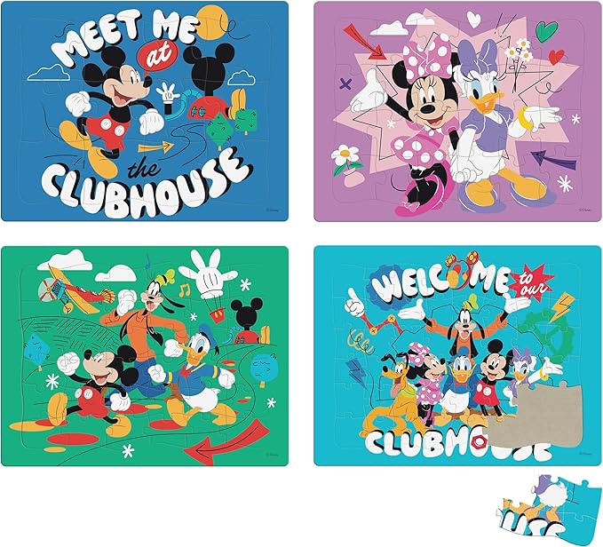 Disney Junior Mickey and Friends - CEACO Tray Puzzles 4 Pack - Made for Kids Ages 4+