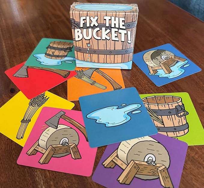 Fix The Bucket! Card Game – Folk Song Inspired Quick Family Game for Kids & Adults, Fun Party or Travel Game Night, Ages 7+, 2–3 Players