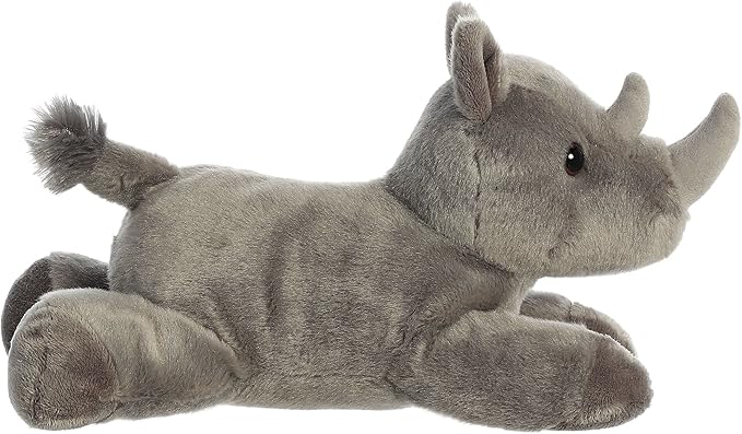 Aurora® Adorable Flopsie™ Rodney Rhino™ Stuffed Animal - Playful Ease - Timeless Companions - Gray 12 Inches