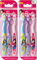 Brush Buddies 6 Pack Barbie Toothbrush for Kids, Children's Toothbrushes, Soft Bristle Toothbrushes for Kids