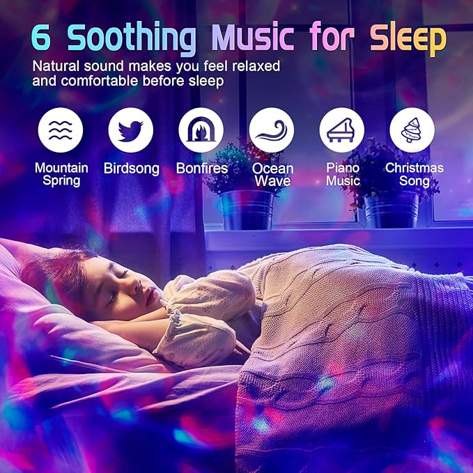 Galaxy Projector for Bedroom Mothers Day Gifts Birthday Gifts for Teen Boy Gifts, LED Galaxy Light Projector, 15White Noise HiFi Bluetooth Speaker,Remote&Timer Ceiling Projector Lights Trendy Stuff