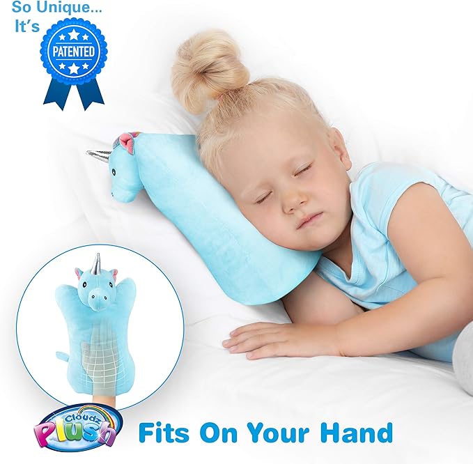 Cloudz Plush On Hand Kids Travel Pillow Pal - Unicorn