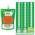 Disposable 6oz Baby Food Storage Pouch Containers, 48 Pack- Write What You Want Squeezable Pouches- Make Homemade Organic Food for Babies/Toddlers- Works with Most Filling Stations Including Infantino