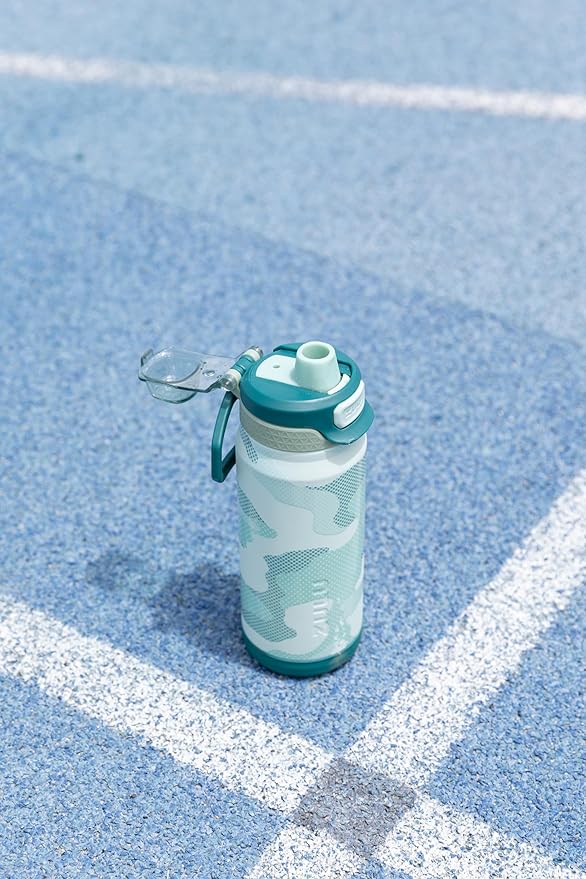ZULU Powerfill Pro 18oz Kids Stainless Steel Water Bottle with Quick Fill Lid, Triple Wall Vacuum Insulated, Leak Proof Locking Lid, Sip & Chug, Reusable, BPA Free, Dishwasher Safe, Green Camo