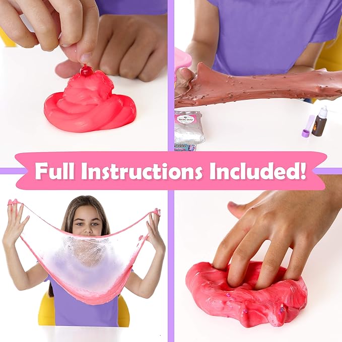 Original Stationery Mini Ice Cream Slime Kit for Girls & Boys Ages 7–12, DIY Slime Making Set with Sprinkles & Strawberry Scent, Fun Ice Cream Craft Toy, Birthday Gift for Kids