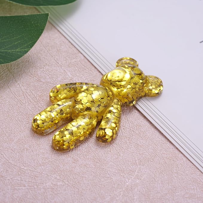 Aesnefe Worry Bear, Pocket Bear Hug, Anxiety Gifts for Men Women, Anxiety Relief Gifts, Mental Health Positivity Gift for Anxious Friend, Back to School Reminder of Comfort, Gold