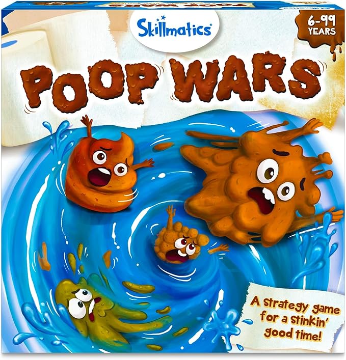 Skillmatics Card Game - Poop Wars, Fun & Fast-paced Game of Strategy, Party Game for Kids, Girls & Boys Ages 6, 7, 8, 9 & Up