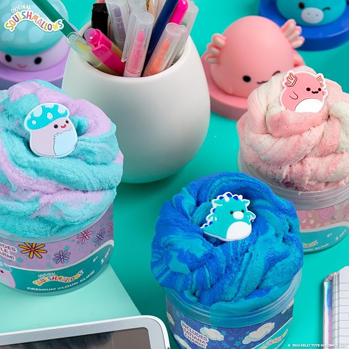 Original Squishmallows Premium Cloud Slime, 3-Pack, 9 Add Ins, 8 oz.