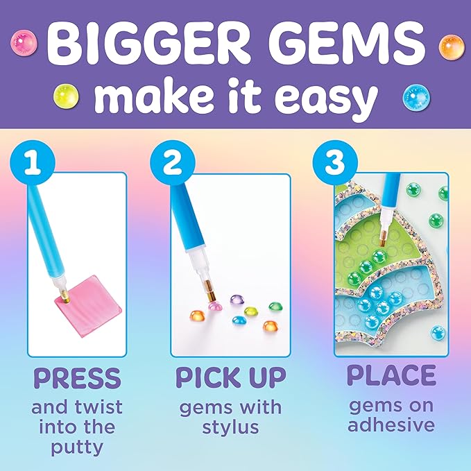 Creativity for Kids Bubble Gem Super Sticker: Mermaid, Crafts and Gifts for Girls, Mini Diamond Painting Kits for Kids, Small Mermaid Gifts and Spring Crafts, Crafts for Girls (Ages 6+)