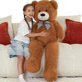 MorisMos Giant Brown Teddy Bear 4 FT, Classic Teddy Bear Plush Gift for Baby Shower Decoration Stuffed Animal for Girlfriend Boyfriend, 47 Inch