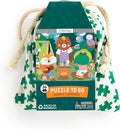 Mudpuppy Happy Campers – 36 Piece Jigsaw Puzzle to Go Featuring Cute Woodland Creatures Perfect Travel Activity for Children Ages 3 and Up