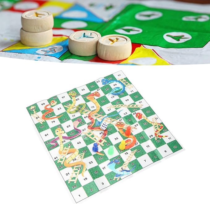 Snake Flying Chess Game Interactive Set 3 in 1 Portable Family Dice Game for Kids Adults