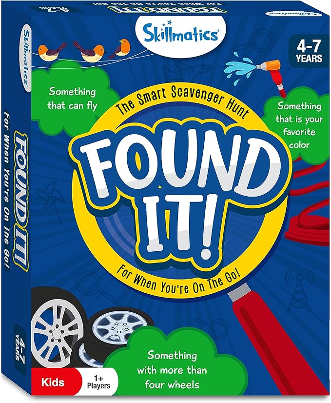 Skillmatics Scavenger Hunt Card Game - Found It Travel, Learning Toy, Educational Game Collections, Gifts for Kids, Boys, Girls and Families, for Ages 4, 5, 6, 7, Perfect for Home, School, Playdates