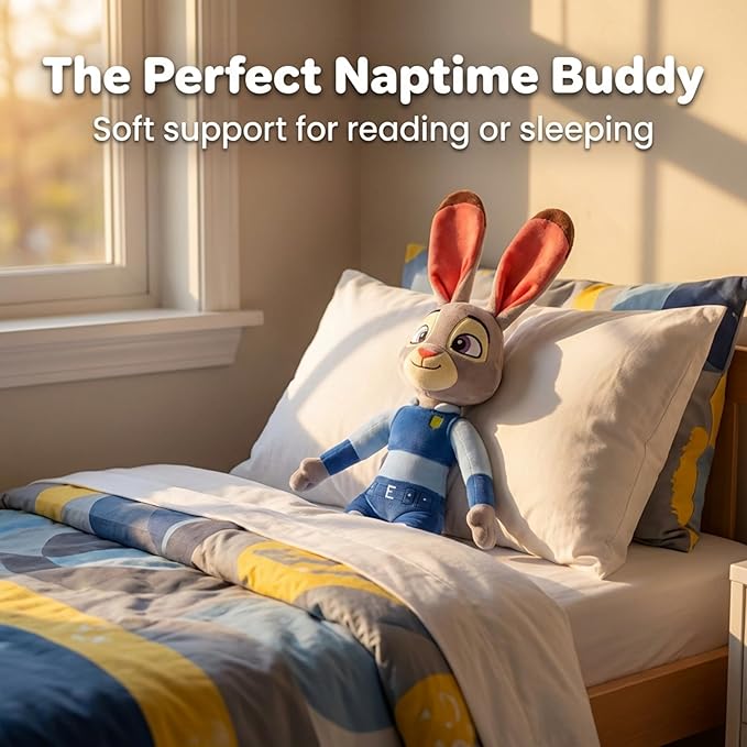 Jay Franco Plush Pillow Buddy – 25 Inch Ultra-Soft Stuffed Character Plushie & Cozy Pillow, Official Licensed Zootopia Product, Multi – Judy Hopps