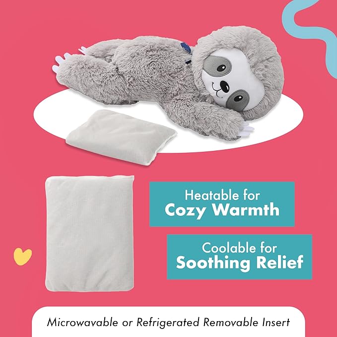 Lilly's Love Heatable & Coolable Lavender Scented Weighted Stuffed Animal - Microwavable Heatable Pad for Kids & Adults - Machine Washable Plushie - Calming Stuffed Animal for Anxiety