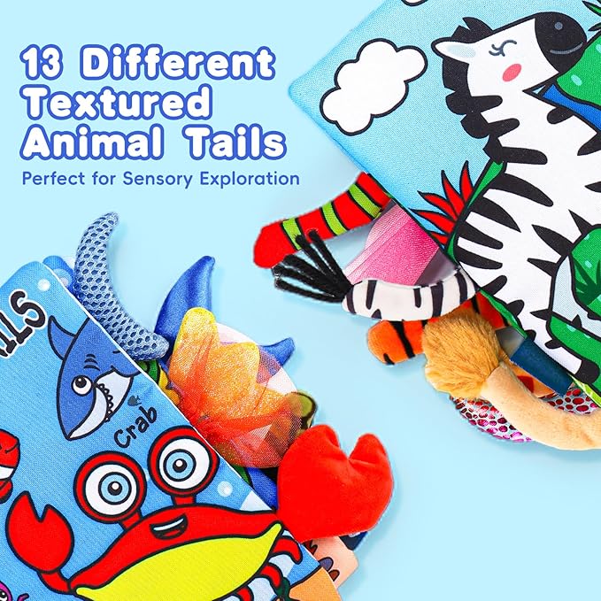 2PCS Baby Books Toys 0-6 Months Infant Tummy Time Sensory Travel Toys 3 4 5 6 Month Crinkle Touch Feel Busy Soft Book for Babies 0-3 3-6 6-12 Months Newborn Essentials Must Haves Boy Girl Shower Gifts