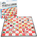 Snakes and Ladders Board Game Set - Classic Strategy Game for Family Game Night with Foldable Board for 2-4 Players | Snakes and Ladders Activity