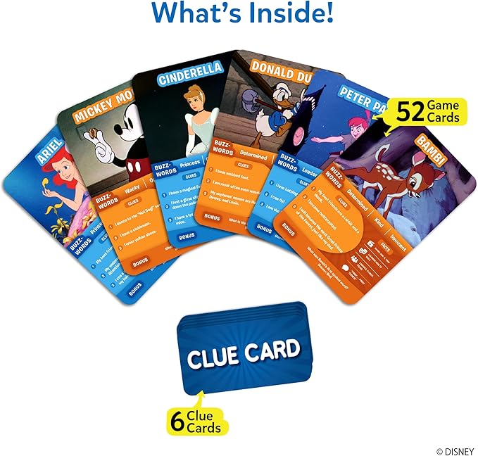 Skillmatics Guess in 10 Disney, Card Game for Girls, Boys, Kids, Teens, Adults Who Love Cinderella, Mickey Mouse, Moana, Travel Toy, Screen-Free Fun, Gifts for Ages 6, 7, 8, 9 and Up