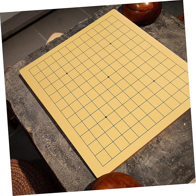 BESPORTBLE 2pcs Elegant Go Chessboard Pattern Design Boys and Girls Go Chess Boards Wooden Educational Chess Game