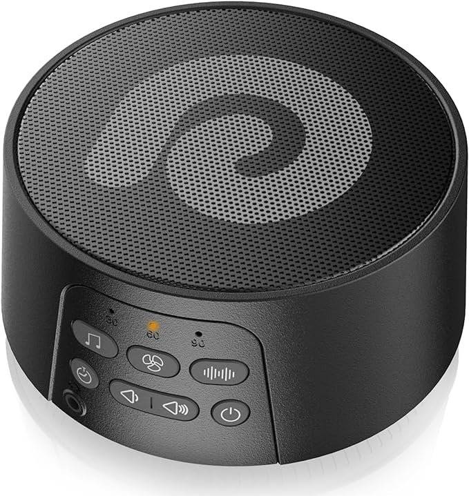Dreamegg White Noise Machine, Sound Machine for Sleeping Baby, Kids, Adult (D3Pro-Black)