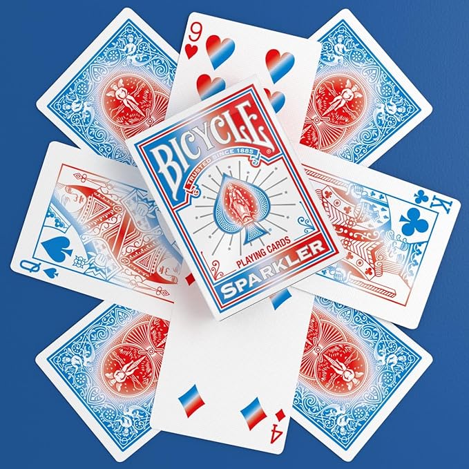 Bicycle Sparkler Playing Cards – Made in USA - Tribute to American Flag & Dazzling Fireworks Deck, Bold Patriotic Collectible Card Set for Fourth of July Parties, Americana Gifts, Family Game Night