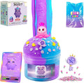 MOOZ Cloud Slime Kit for Kids - Non-Sticky Scented Dough & Fidget Toy - Squishy ASMR Sensory Slime with Mix-Ins & Axolotl Charm - Birthday Gifts for Girls & Boys Ages 5-12 - 7oz, Blue & Purple