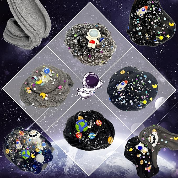 7 Pack Galaxy Slime Kits, Butter Slime,Cloud Slime kit for Girls Ages 8-12,Crunchy Slime Kit,Non Sticky,Super Soft Sludge Toy,Birthday Gifts for Kids,Party Favors for Girls and Boys