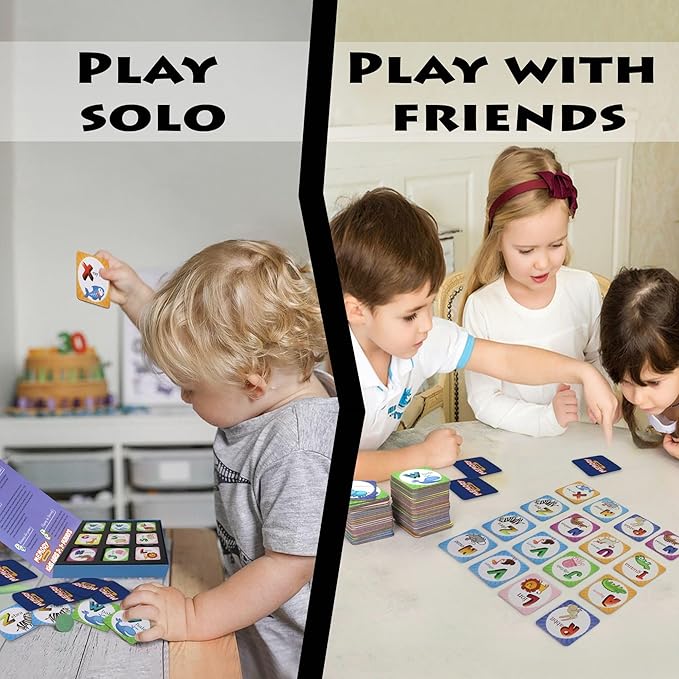Point Games Memory Game for Kids, Matching Card Games, Flash Cards - Educational Toys - Preschool Learning - Birthday Gift for Boys & Girls Ages 3+