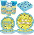 168PCS Scooby Dog Party Supplies for Girls Boys Cartoon Themed Happy Birthday Party Decorations Paw Paper Plates Napkin Cups Forks Knives Straw Tableware for 24 Guests