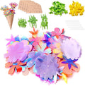 RISUNTOY Flower Making Kit for Kids with 210 Pieces Create 30 Unique Fabric Flowers | DIY Craft Kit for Ages 3+ | STEM Toys for Creative Fun