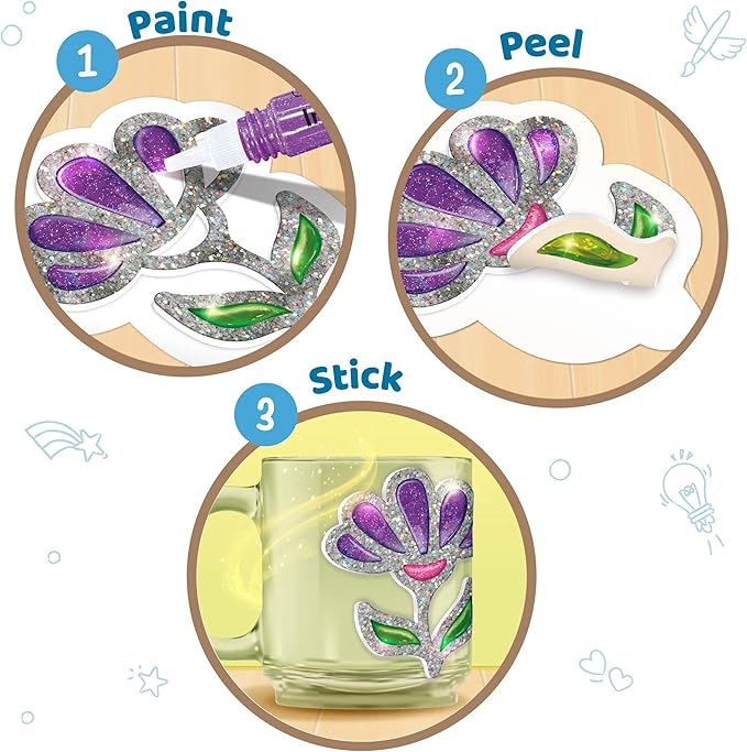 Imagimake DIY Jelly Stickers - Flower & Butterflies | Gel Window Clings | Activities for Kids Ages 3-5 | Kids Art Set | 3,4,5,6,7 Year Old Girl Birthday Gift