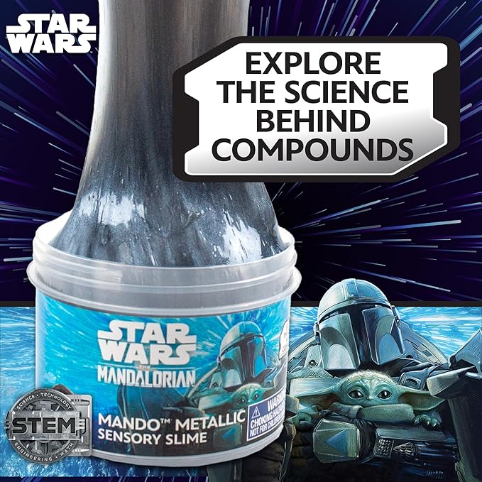 STAR WARS The Mandalorian Metallic Slime, 8oz Pre-Made Slime, Party Favors & Desk Toys, Perfect for Goodie Bags & Gifts