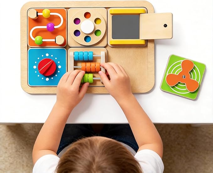 Busy Board for 1 Year Old, Montessori Toys for Toddler 1-3, Boys Girls Birthday Gifts