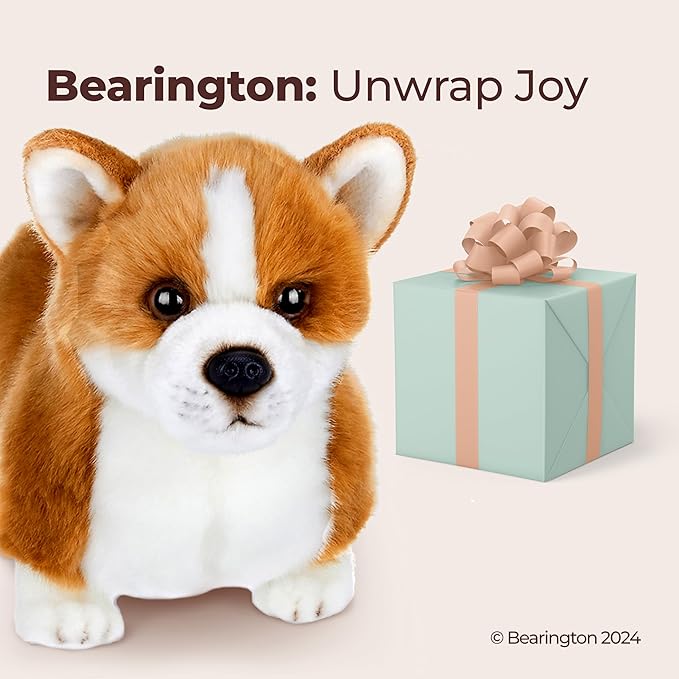 Bearington Queenie Corgi Plush Stuffed Animal Puppy Dog, 13 inch