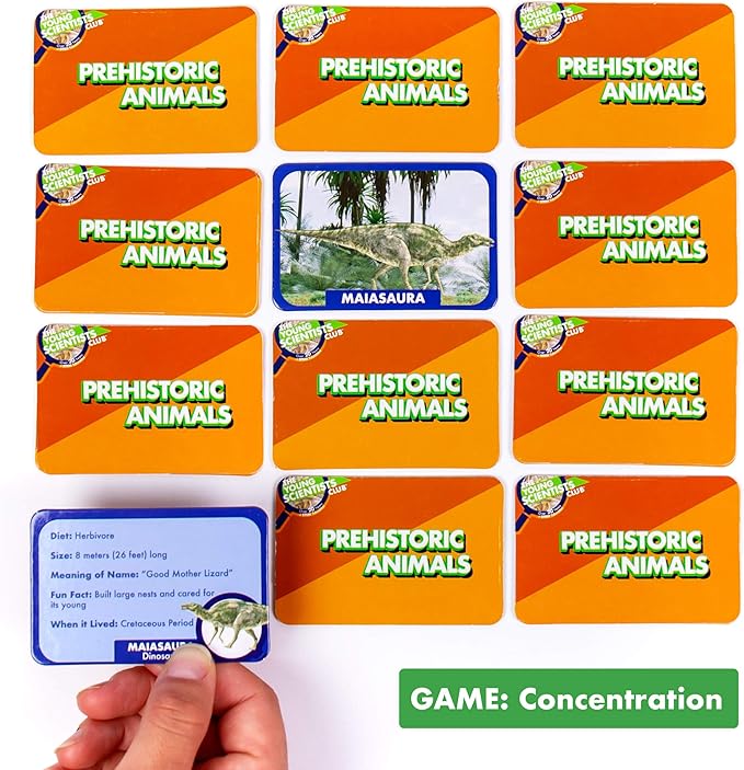 The Young Scientist Prehistoric Animal Card Games for Age 5 and Up: Matching, Bingo, Memory, Trivia - Hands-On Educational STEM