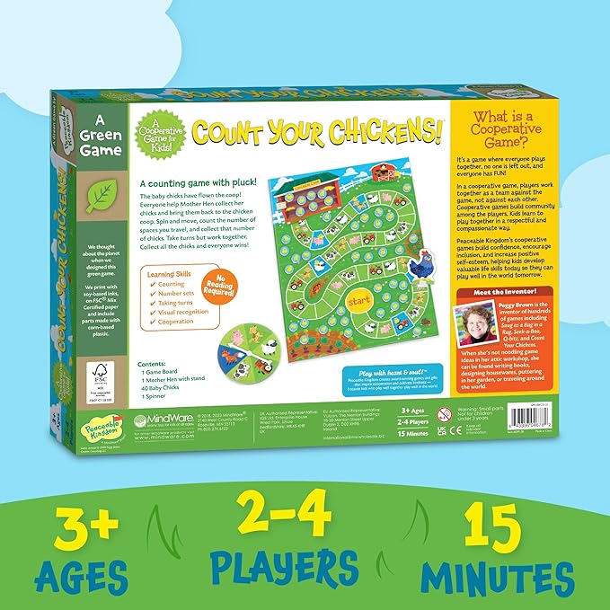 Peaceable Kingdom Count Your Chickens Award Winning Cooperative Counting Game for Kids