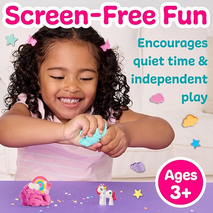 Creativity for Kids Sensory Minis Unicorn Kit | Cloud Clay Sensory Toy for Kids | Spring Crafts | Mess-Free, Screen-Free Travel Activity for Kids (Ages 3+)