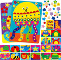 SpriteGru Foam Sticker Art Activity, 20 Animals with 1660 Foam Stickers in 10 Colors Fun with Foam DIY Activity Craft Kits Travel Game for Kids, Boys & Girls