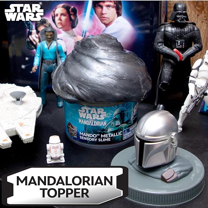 STAR WARS The Mandalorian Metallic Slime, 8oz Pre-Made Slime, Party Favors & Desk Toys, Perfect for Goodie Bags & Gifts