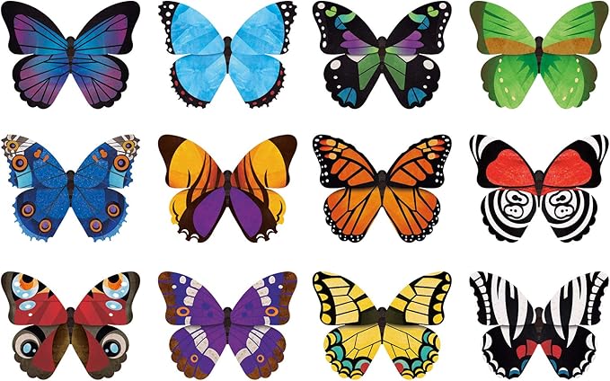 Mudpuppy Butterflies Shaped Memory Match, Multicolor