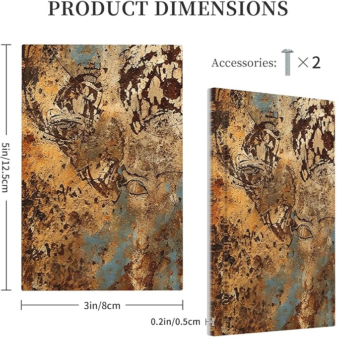 Light Switch Cover Plate Shabby Old Rusty Antique Brass Copper Print 1 Gang Blank No Device Decorative Outlet Covers Electrical Wall Plate Switchplate for Kitchen Home Decor