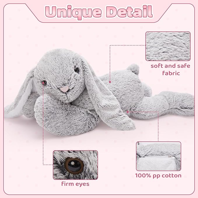 BENINY Large Bunny Stuffed Animal 31", Giant Easter Rabbit Plush Toy for Girls Boys Kids, Big Cuddly Pillow Gift for Girl Chirstmas Birthday