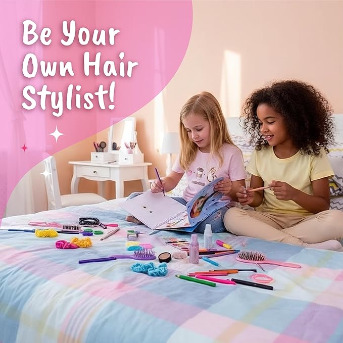 BSCOOL - Drawing, Coloring & Activity Book. Create Hairstyles with Stickers and Guides. Fashion Design Sketchbook for Kids 5 and up. Little Designer Book - Fashion Design for Kids. Easter Gift