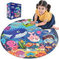 TALGIC Puzzles for Kids Ages 4-6, Large 70 Piece Round Ocean Floor Puzzles, Kids Puzzles 4-6 with Colorful Underwater World, Educational Learning Toys for 3, 4, 5, 6, 7, 8