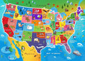 Puzzles for Kids Ages 6-8 and 8-10 – 200 Piece USA Map Jigsaw Puzzle – Educational Learning Toy for Boys and Girls