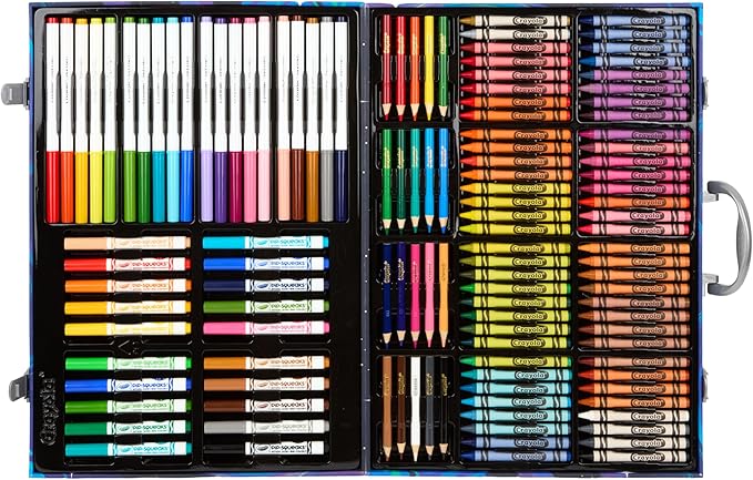 Crayola Inspiration Art Case Coloring Set, 140pc Space Theme – Art Kit for Kids, Crayons, Markers, Pencils, Gift for Boys & Girls, Ages 5, 6, 7, 8 [Amazon Exclusive]